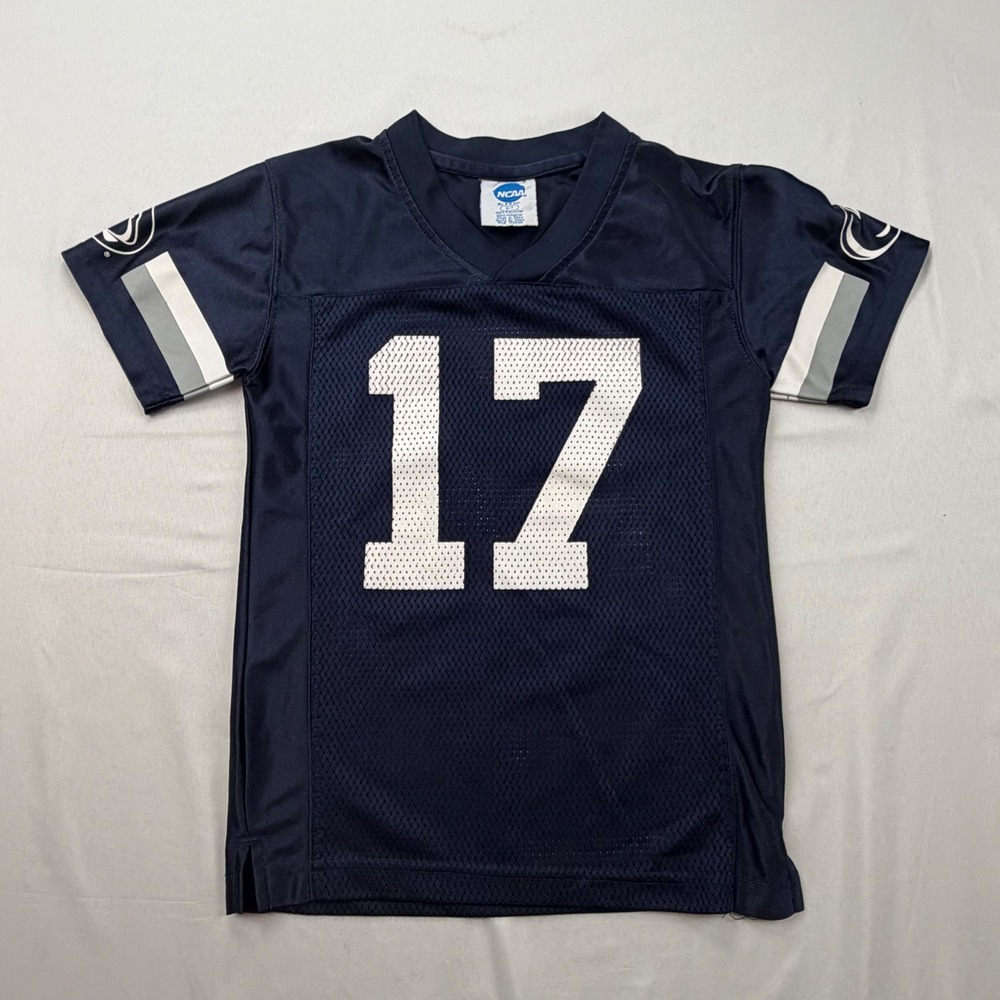 NCAA Penn State Jersey Kids Size S 6/7 Navy Blue Nittany Lions Football 17
